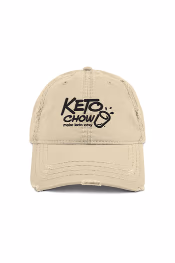 Keto Chow Distressed Dad Hat (light)